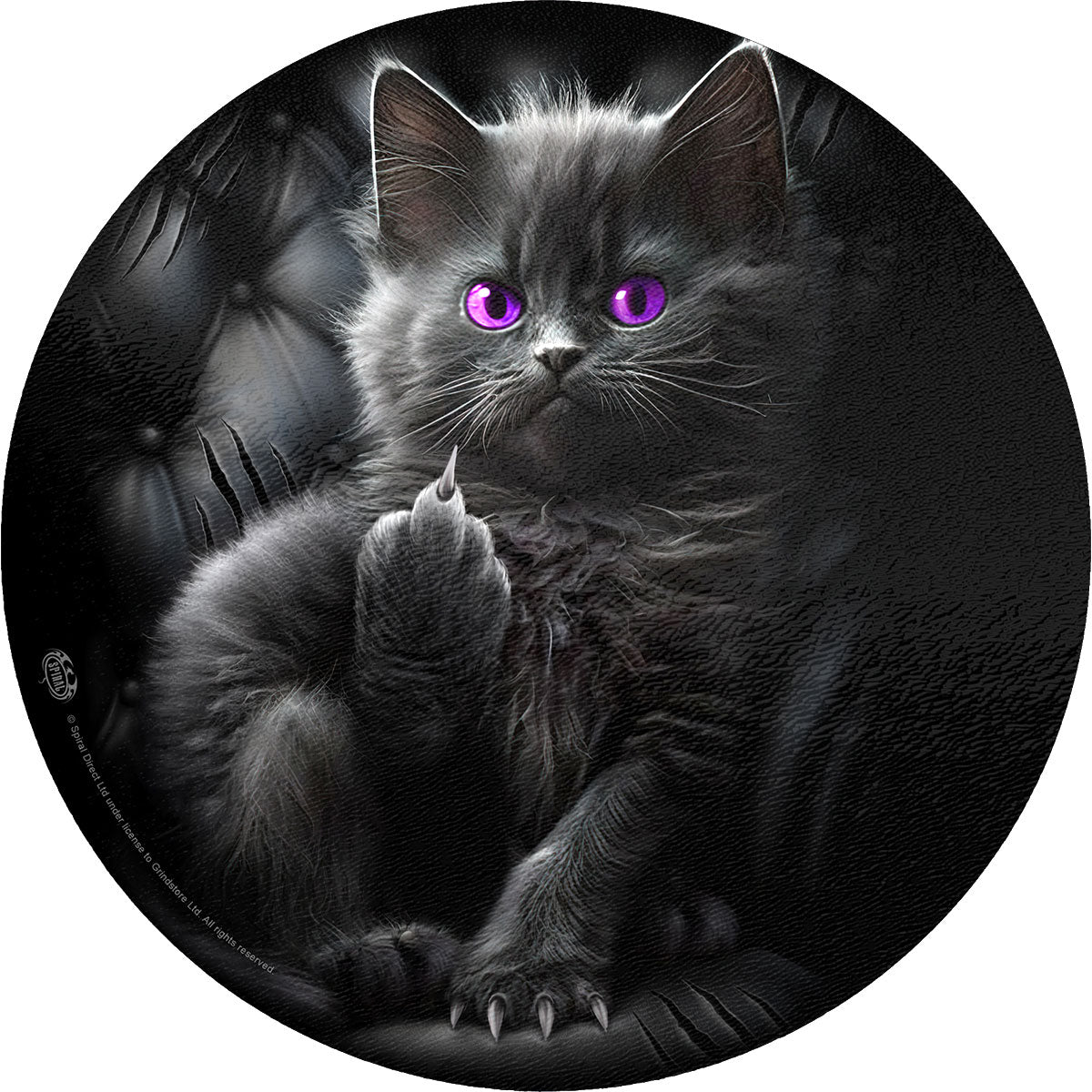 Spiral Glass Chopping Board: Cattitude