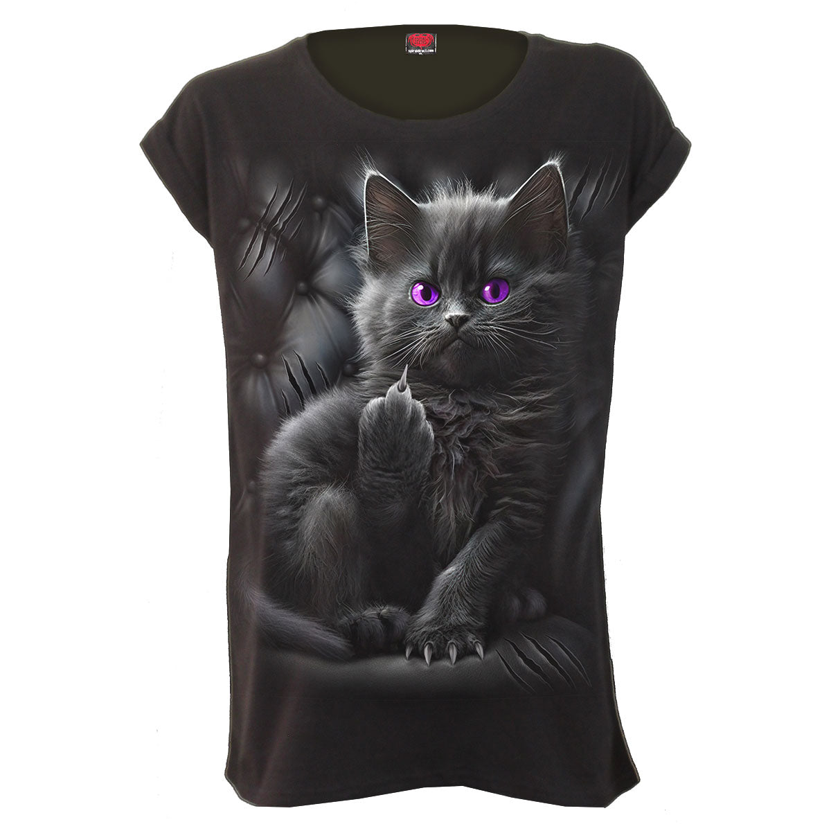 Spiral Ladies Loose Fit T-Shirt: Cattitude