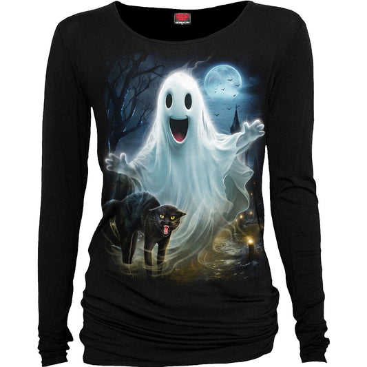 Spiral Ladies Long Sleeve Baggy T-Shirt: High Spirits