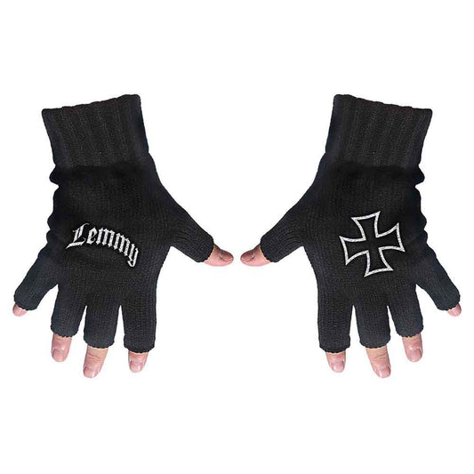 Lemmy Gloves: Logo & Iron Cross