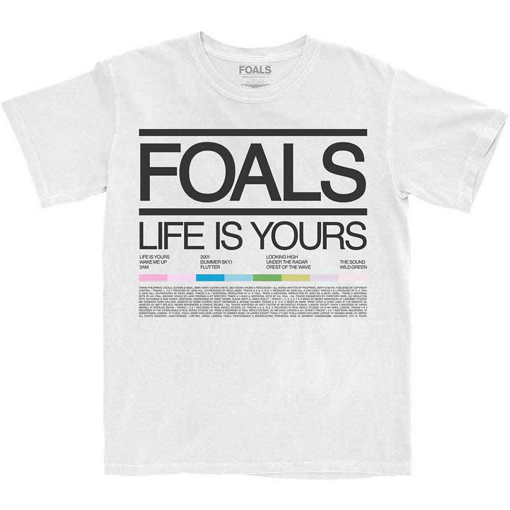 Foals T-Shirt: Life Is Yours Song List