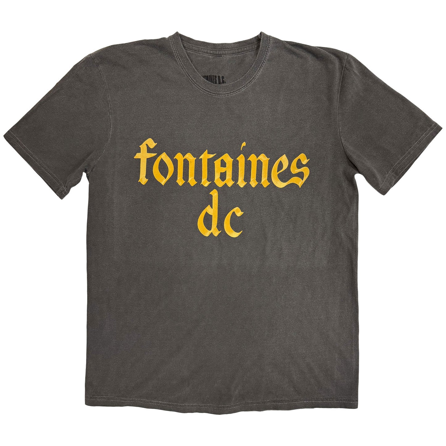 Fontaines D.C. Stone Wash T-Shirt: Gothic Logo