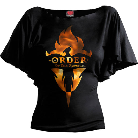 Harry Potter Ladies Latin Boatneck Top: Order Of The Phoenix