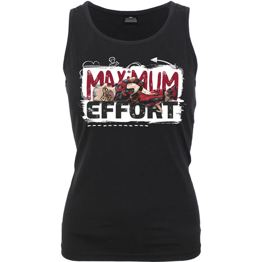 Marvel Comics Ladies Razor Back Vest T-Shirt: Deadpool - Maximum Effort