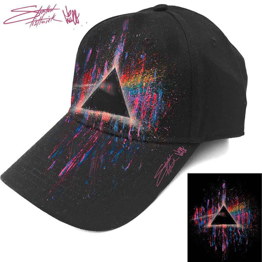 Pink Floyd Baseball Cap: Dark Side of the Moon Pink Splatter