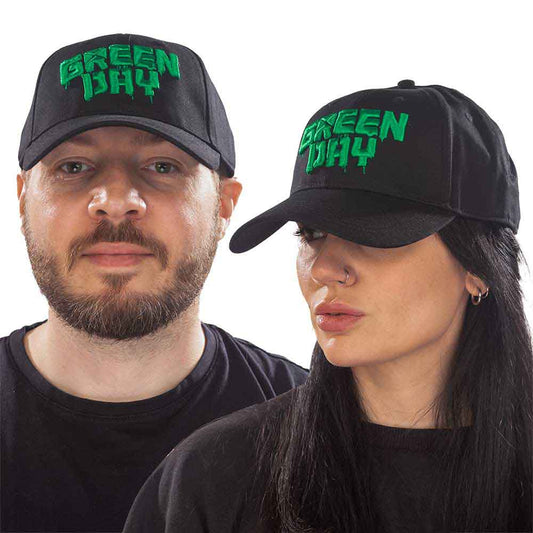 Green Day Baseball Cap: Dripping Logo