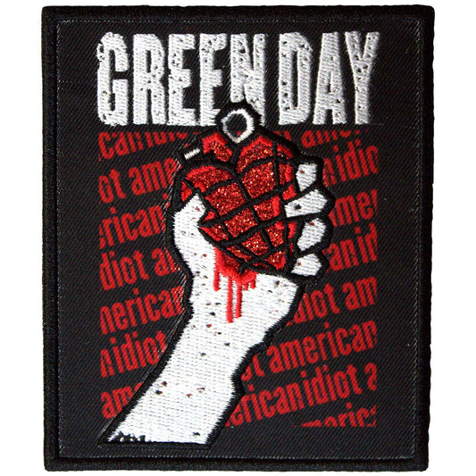 Green Day Patch: American Idiot Text Repeat