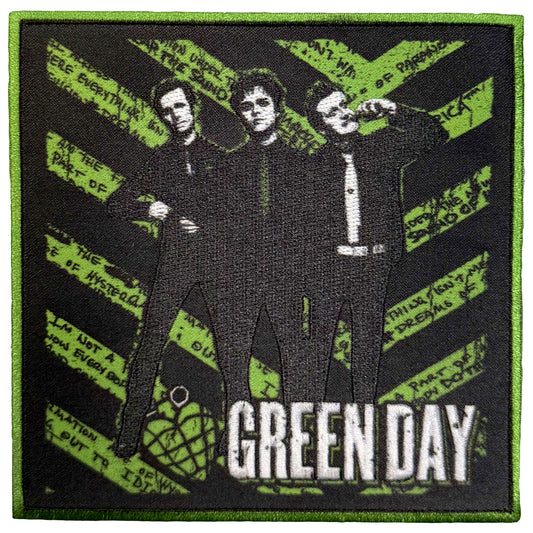 Green Day Woven Patch: Green Grenade