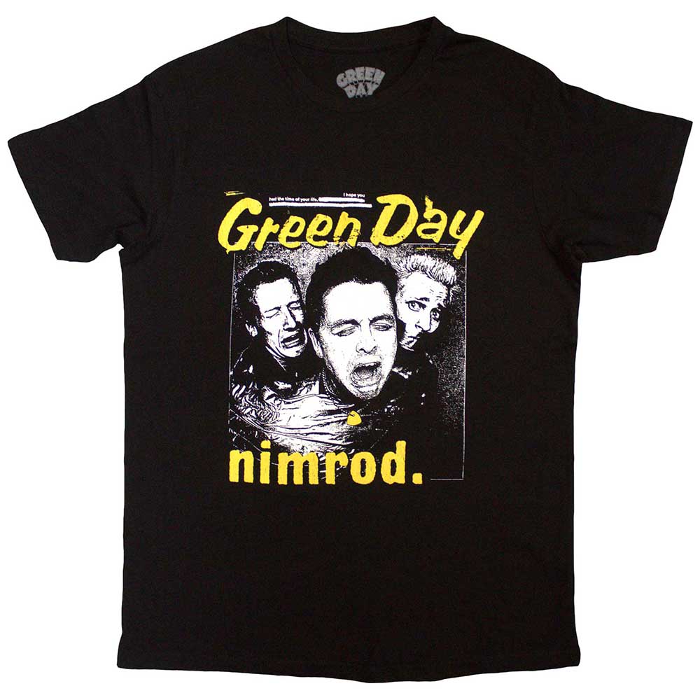 Green Day T-Shirt: Yellow Pick -Nimrod