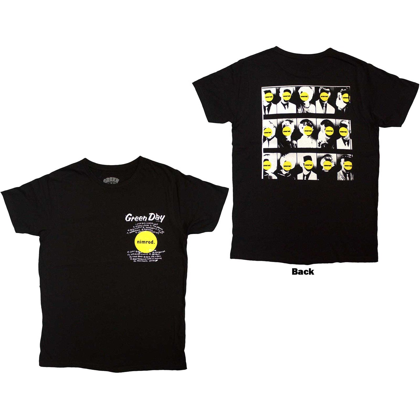 Green Day T-Shirt: Nimrod Pocket Mugshots