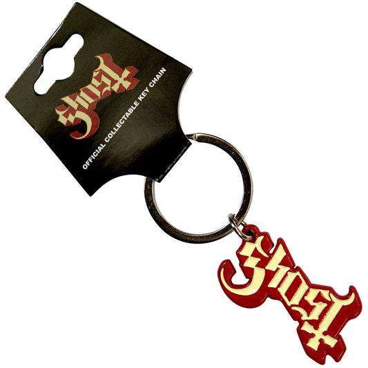 Ghost Keychain: Logo Red Shadow