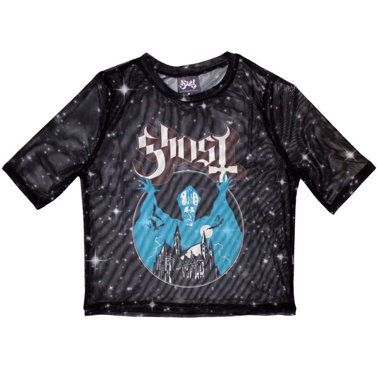 Ghost Ladies Mesh Crop Top: Opus