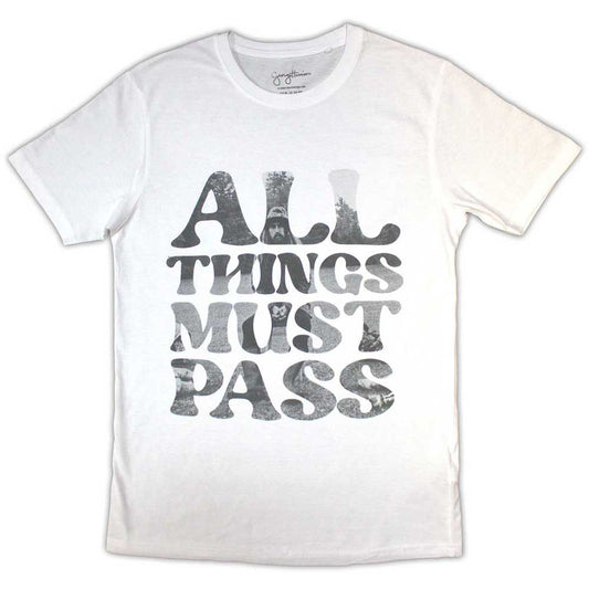 George Harrison T-Shirt: All Things Must Pass Text Infill