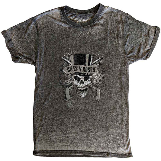Guns N' Roses Burnout T-Shirt: Faded Skull
