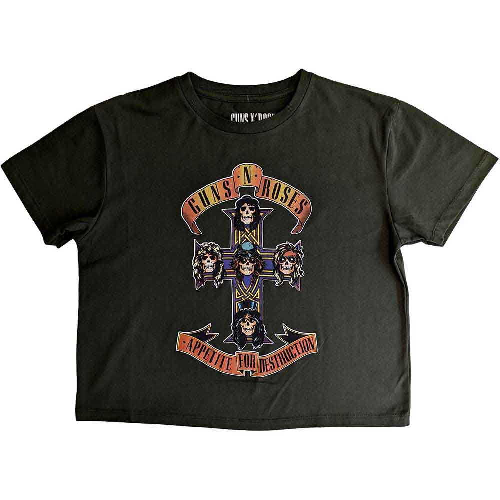 Guns N' Roses Ladies Crop Top: Appetite For Destruction