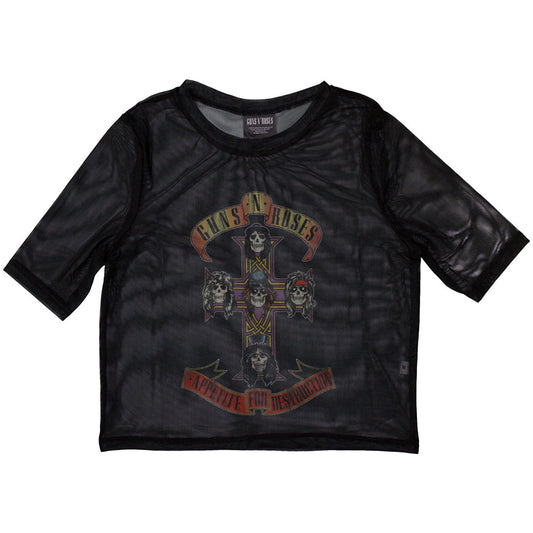 Guns N' Roses Ladies Crop Top: Appetite For Destruction