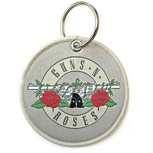 Guns N' Roses Patch Keychain: Silver Circle Logo