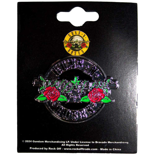 Guns N' Roses Badge: Silver Circle Logo
