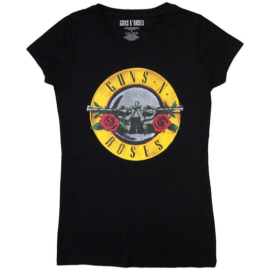 Guns N' Roses Ladies T-Shirt: Classic Bullet Logo