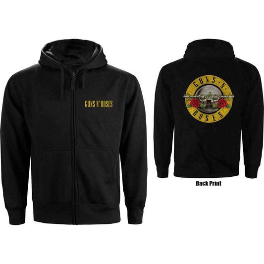 Guns N' Roses Zipped Hoodie: Classic Logo