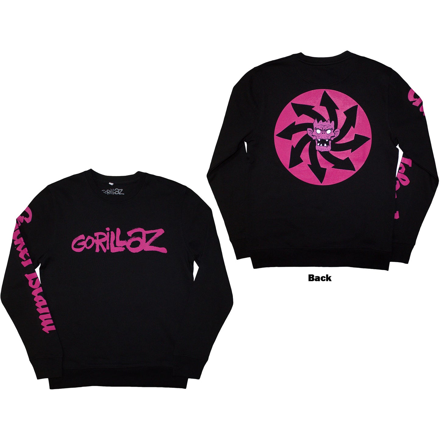 Gorillaz Sweatshirt: Craker Island Pazuzu Spiral