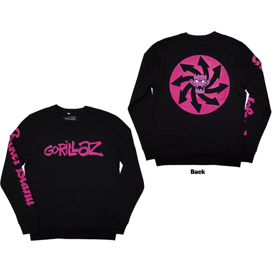 Gorillaz Sweatshirt: Craker Island Pazuzu Spiral
