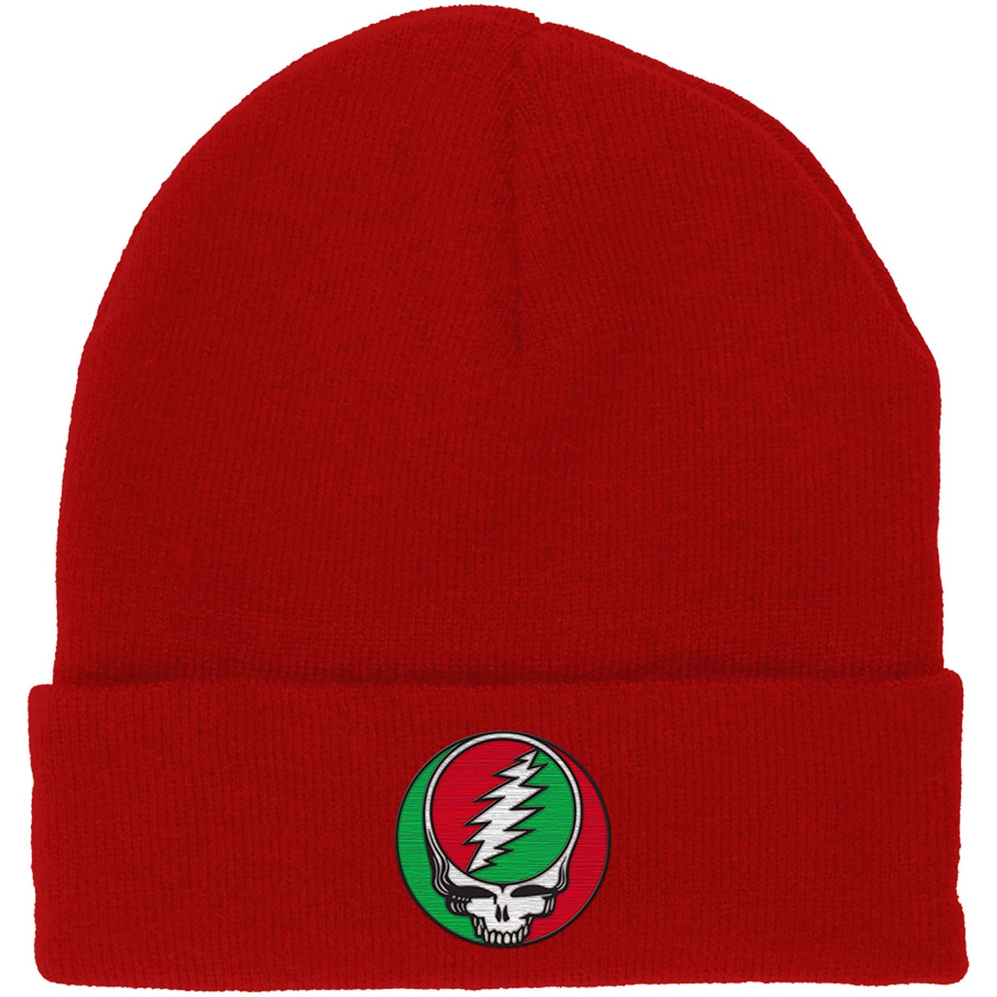 Grateful Dead Beanie Hat: Steal Your Face Red/Green