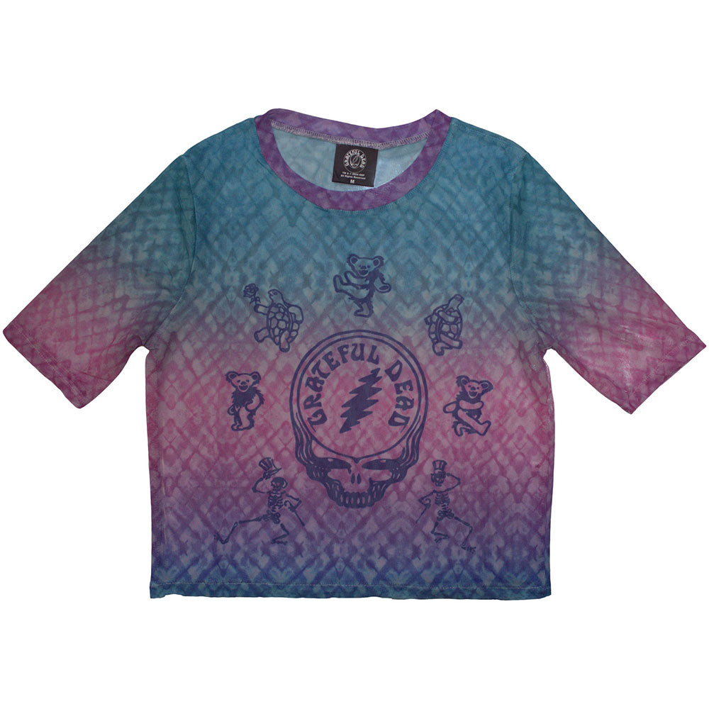 Grateful Dead Ladies Crop Top: Dead Egyptian Gradient