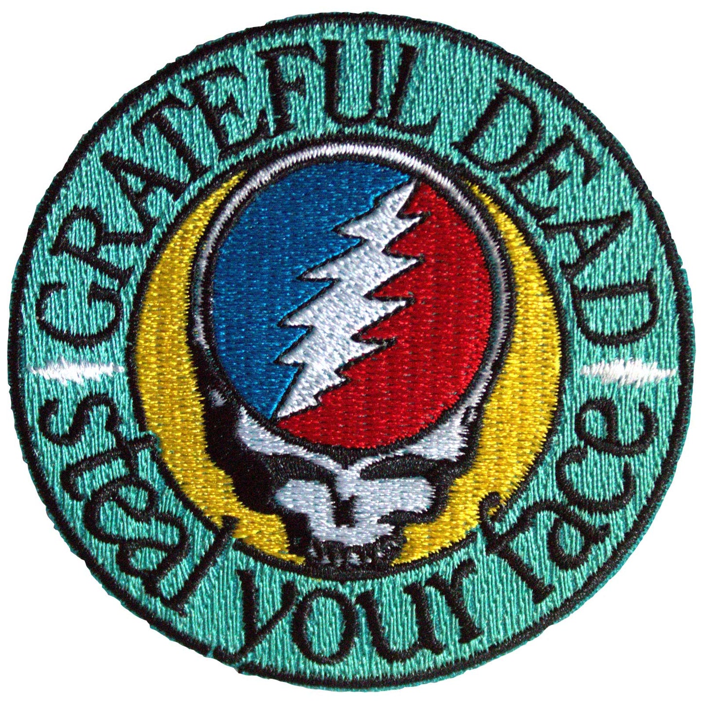 Grateful Dead Patch: Steal Your Face Text Emblem