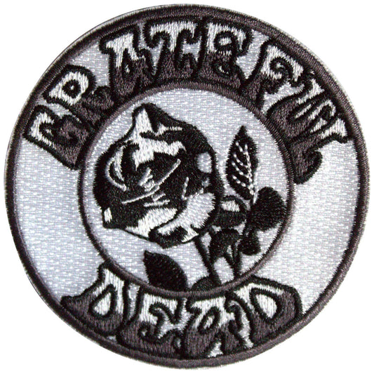 Grateful Dead Patch: Black & White Rose