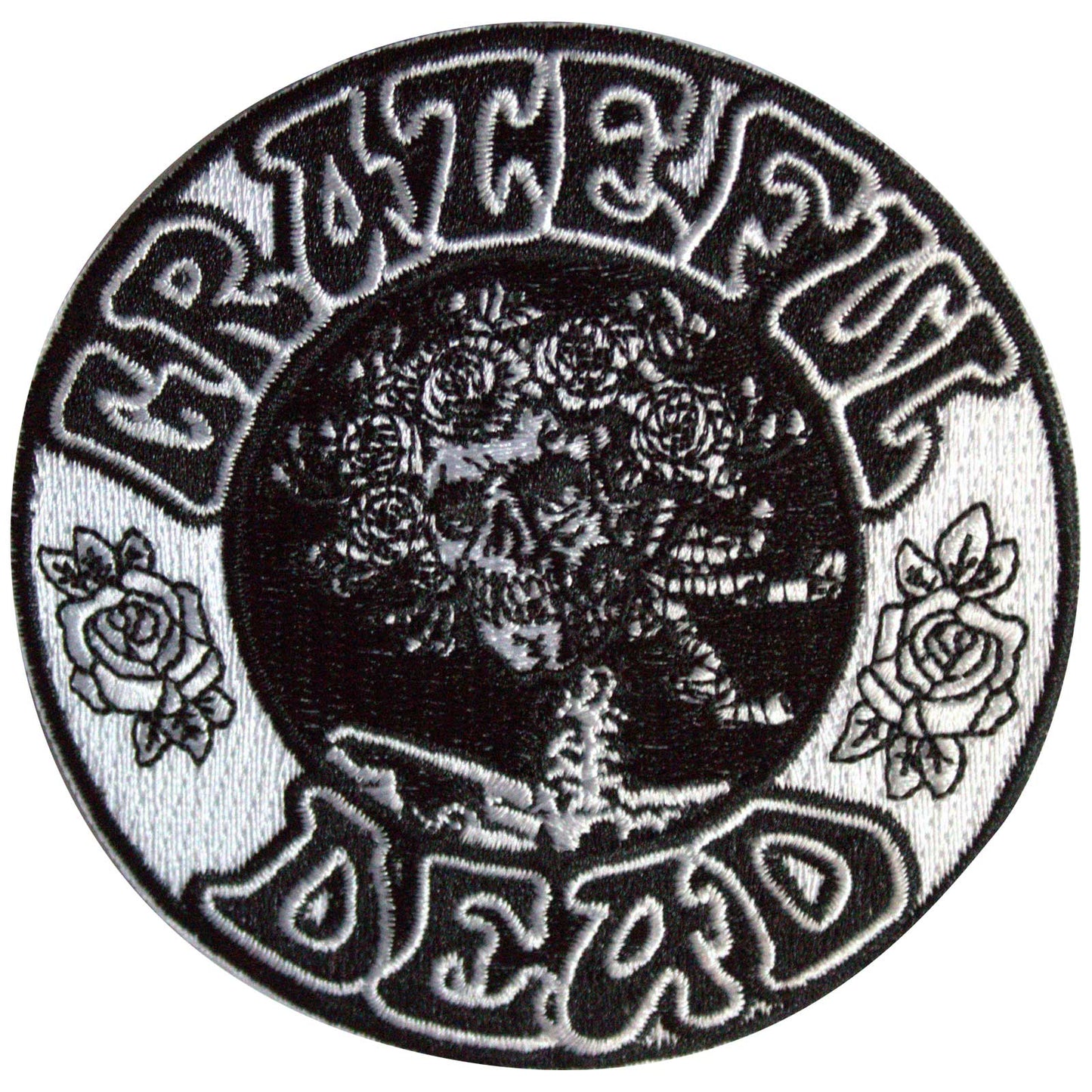 Grateful Dead Patch: Black & White Bertha Circle