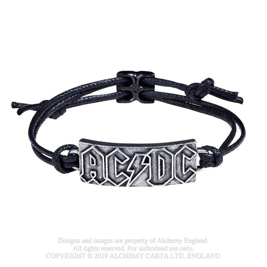 AC/DC Corded Wrist Strap: Lightning Logo