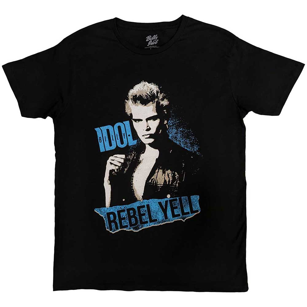 Billy Idol T-Shirt: Rebel Yell Blue