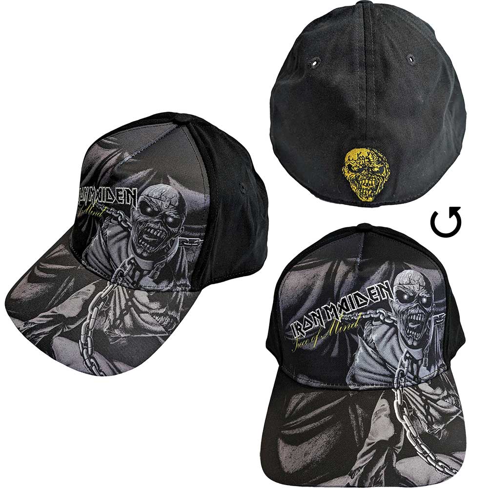 Iron Maiden Baseball Cap: Piece Of Mind Greyscale