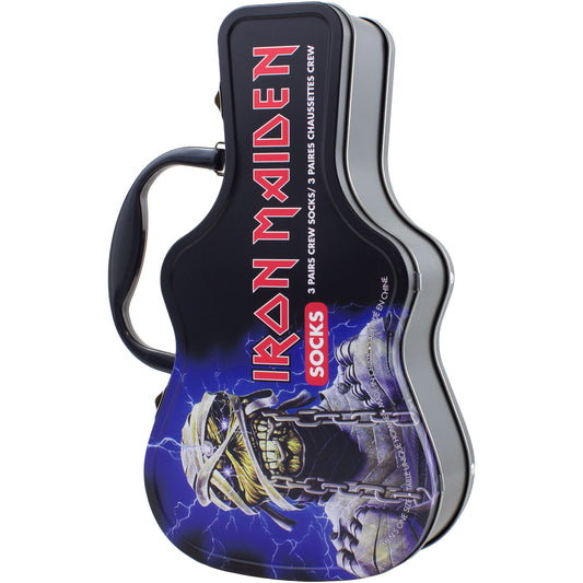 Iron Maiden Sock Guitar Tin: Logos