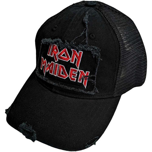 Iron Maiden Baseball Cap: Scuffed Logo