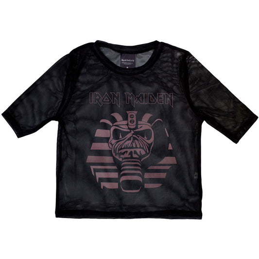 Iron Maiden Ladies Crop Top: Powerslave Mummy