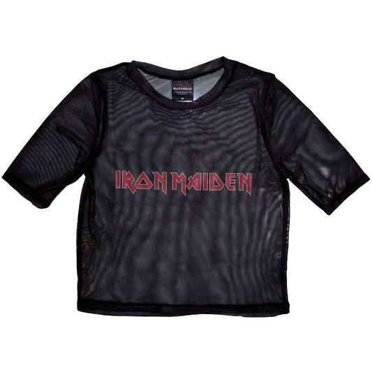 Iron Maiden Ladies Crop Top: Logo