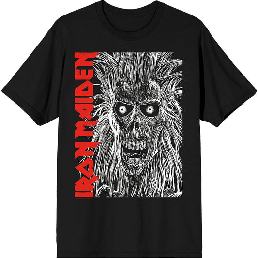Iron Maiden T-Shirt: Eponymous Face Red Logo