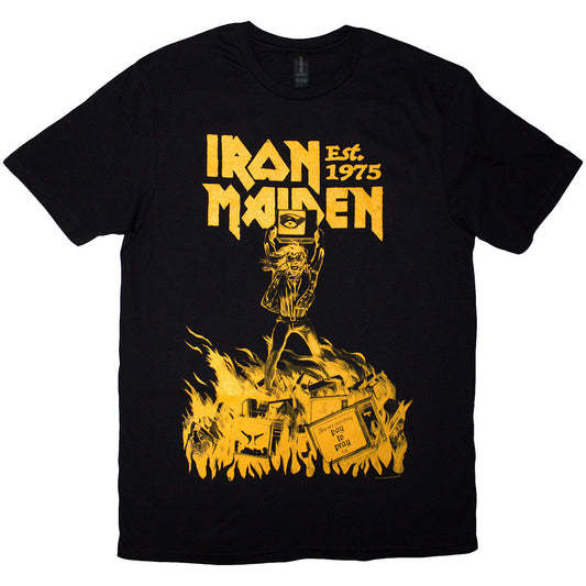 Iron Maiden T-Shirt: Est. 1975 Holy Smoke Jumbo Yellow