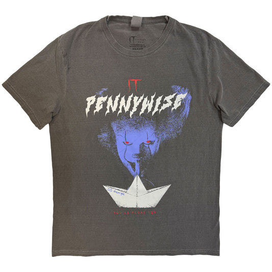 IT Stone Wash T-Shirt: Pennywise Paper Boat