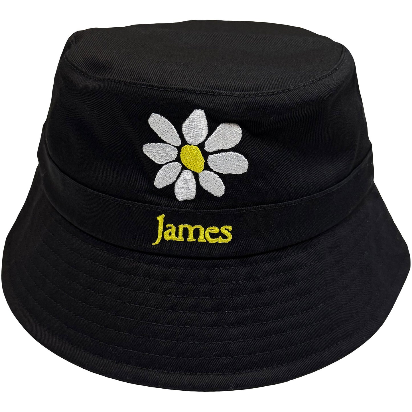 James Hat: Yellow Logo White Daisy
