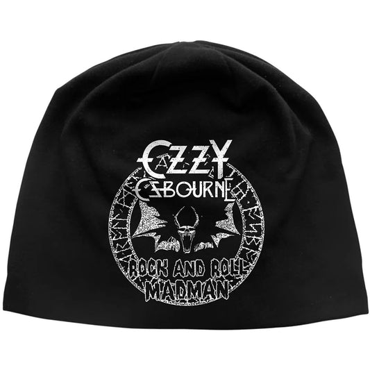 Ozzy Osbourne Beanie Hat: Rock N Roll Madman JD Print