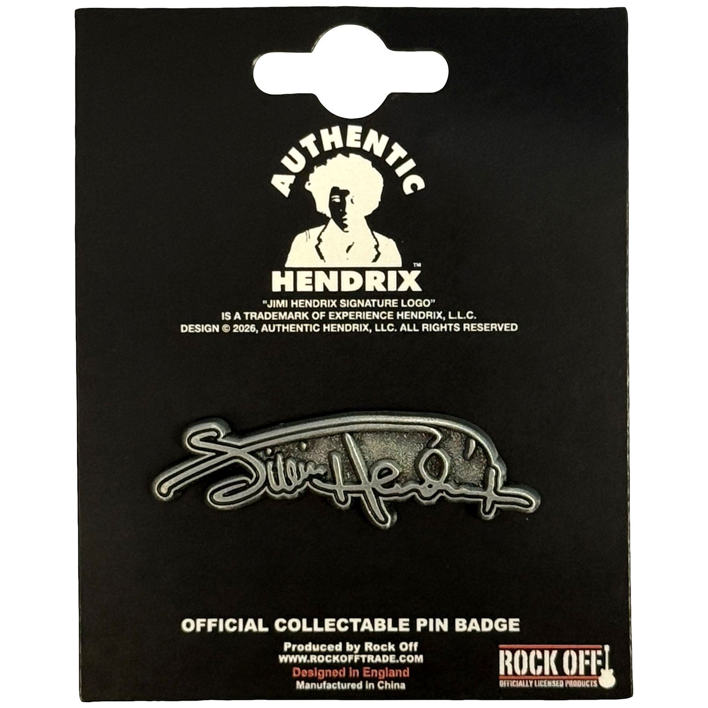 Jimi Hendrix Badge: Signature Logo