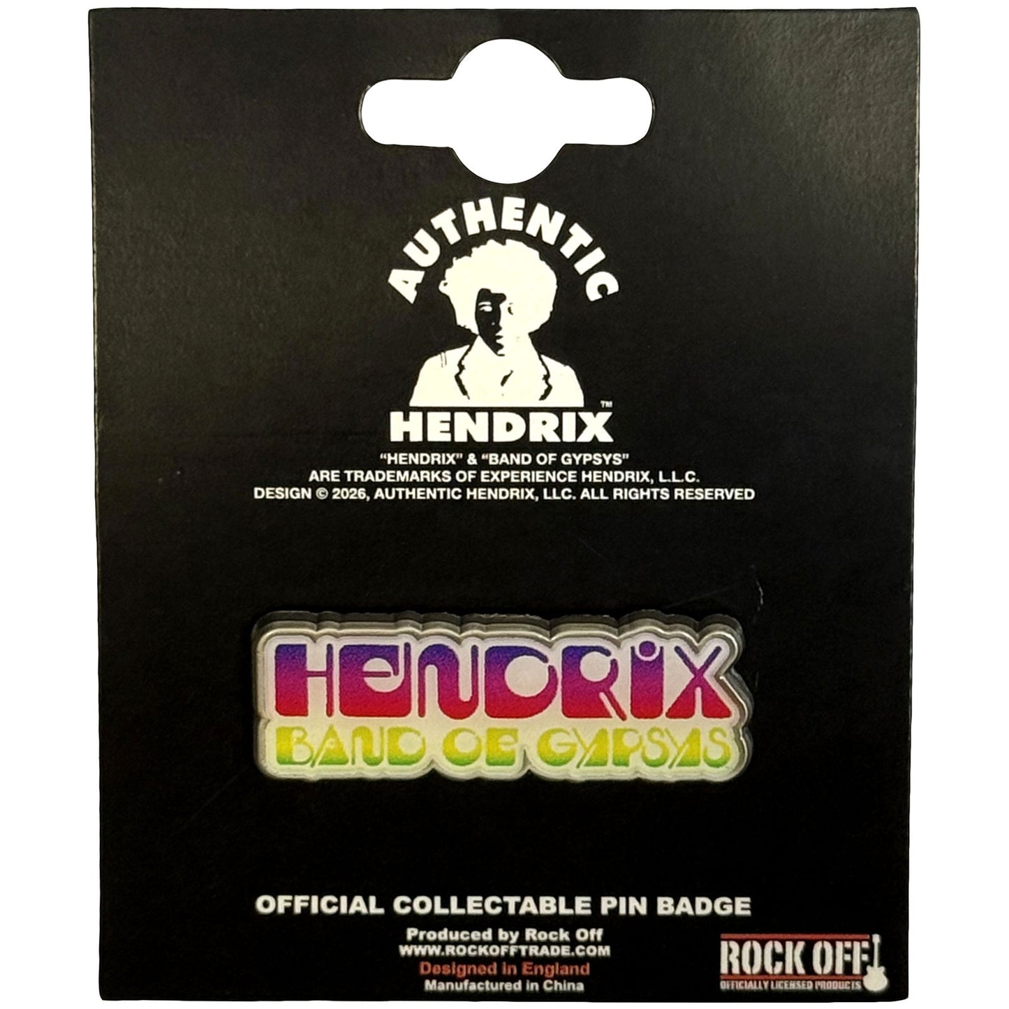 Jimi Hendrix Badge: Band Of Gypsys