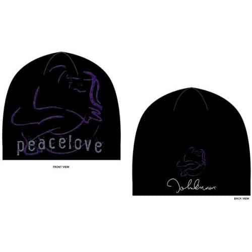 John Lennon Beanie Hat: Peace & Love