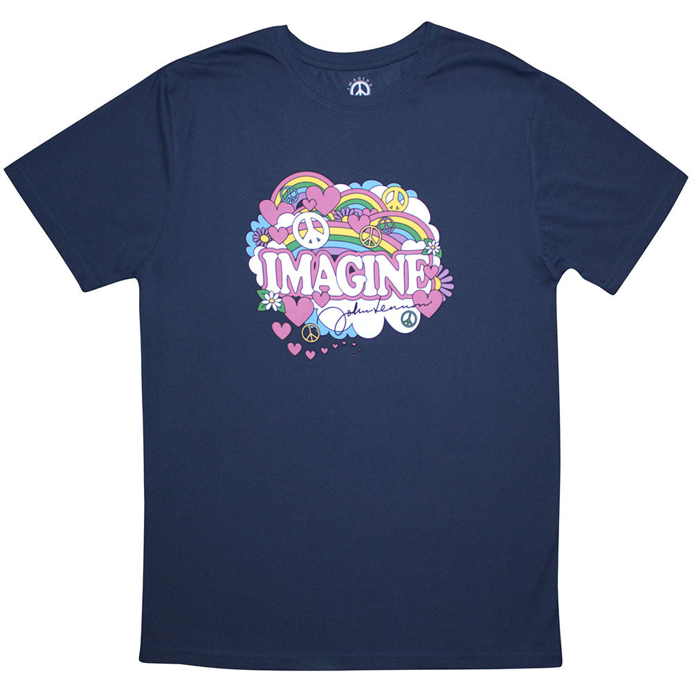 John Lennon T-Shirt: Rainbows  Love & Peace