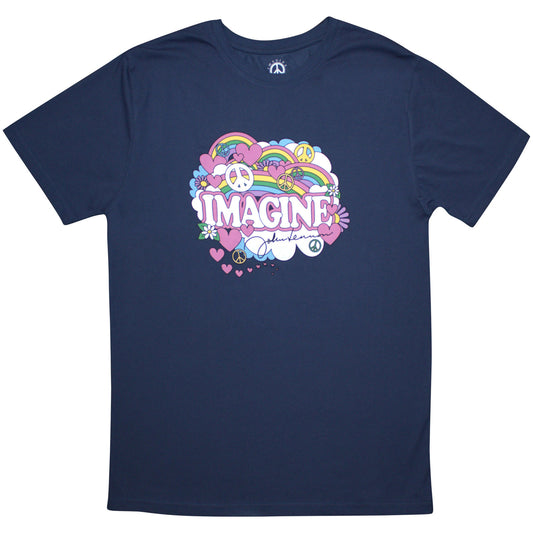 John Lennon T-Shirt: Rainbows  Love & Peace