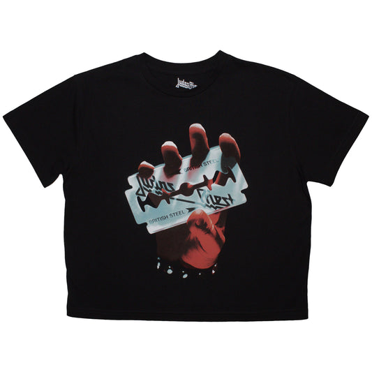 Judas Priest Ladies Crop Top: British Steel