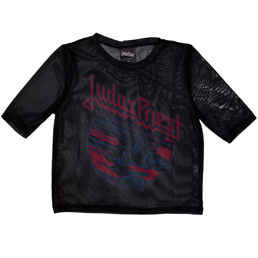 Judas Priest Ladies Crop Top: Screaming For Vengeance